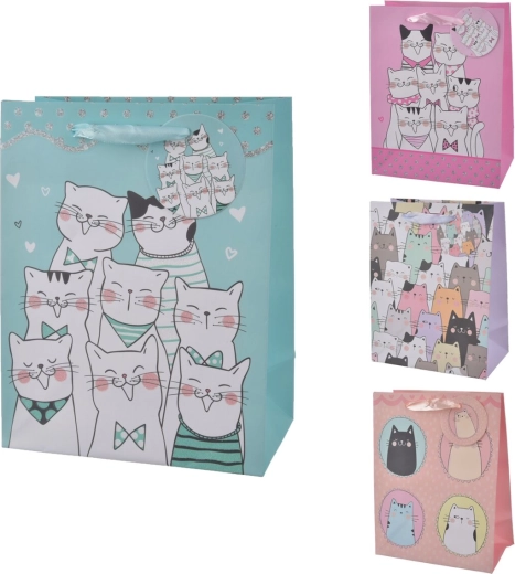 Darčeková taška CAT 18 × 10 × 23 cm (mix 4 motívov)