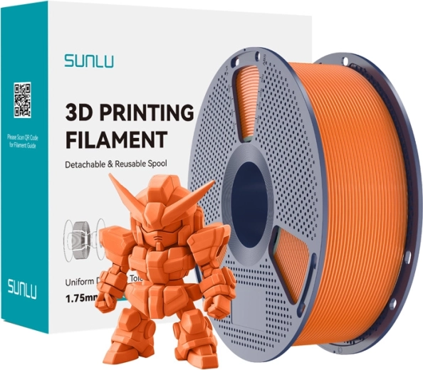 Sunlu PLA+ 2.0 filament pro 3D tlač 1,75 mm – slnečne oranžová