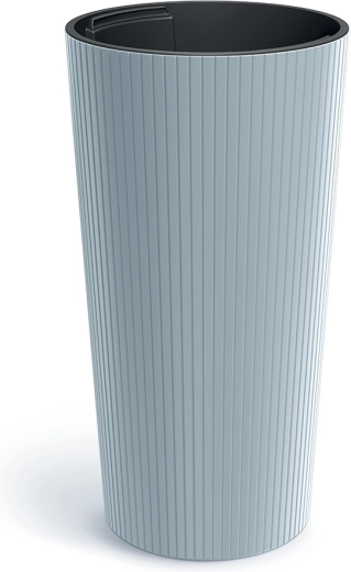 Kvetináč Lamia Slim 30 cm svetlosivý s vnútornou vložkou
