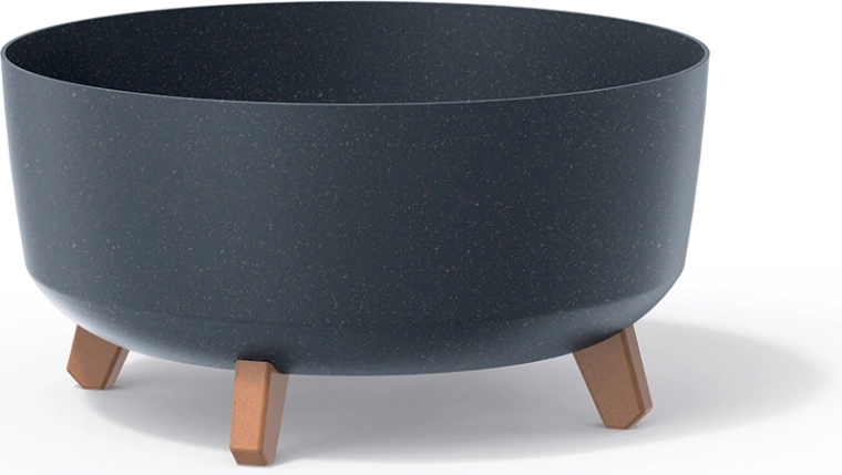 Kvetináč Gracia Low Eco Wood 38 cm – antracit