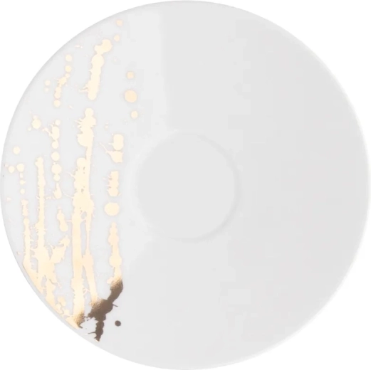Splendor podšálka 16 cm biela so zlatým dekorom