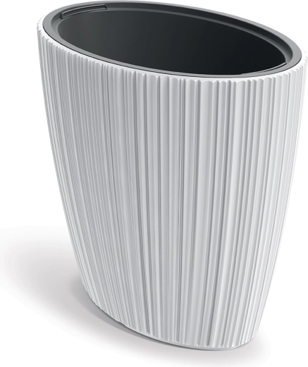 Kvetináč Oro biely 59,5 cm s vložkou
