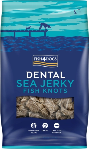 Fish4Dogs dentálne maškrty pre psy z morskej ryby – uzlíky 500 g