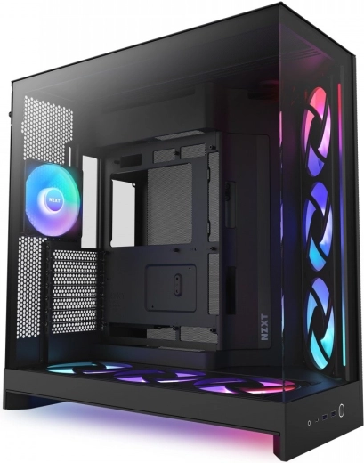 NZXT H9 Flow RGB+ mid-tower skriňa s oknom, čierna