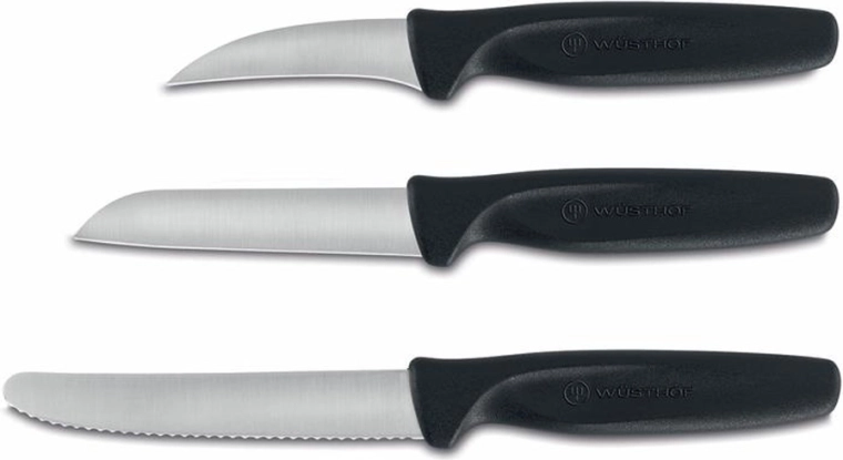 Sada farebných nožov Wüsthof, 3 ks, čierna