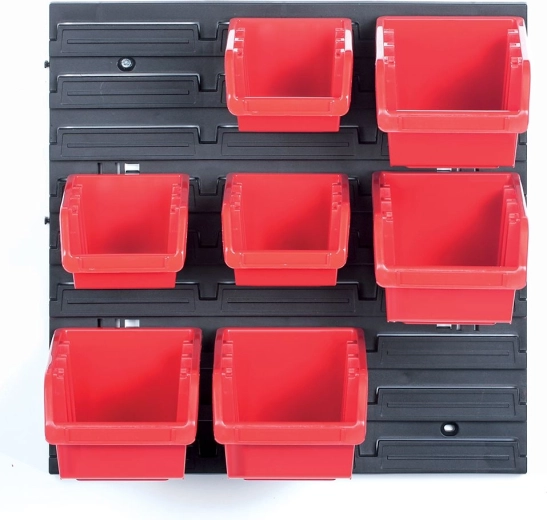 Závesný panel so 7 boxmi na náradie ORDERLINE 400 × 110 × 400 mm