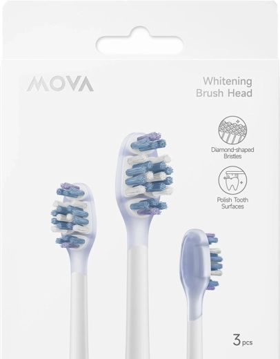 MOVA náhradné bieliace hlavice pre sonické zubné kefky Fresh 20 a Sensus Fresh 10 (3 ks)