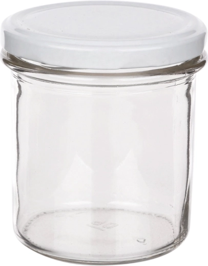 Súprava 6 pohárov 350 ml s bielym viečkom fi 82