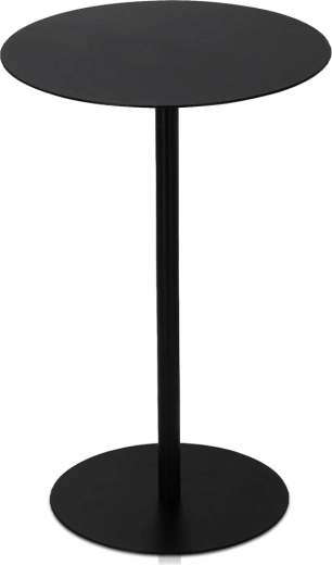 Okrúhly kovový odkladací stolík čierny 35 × 53 cm Trends4You