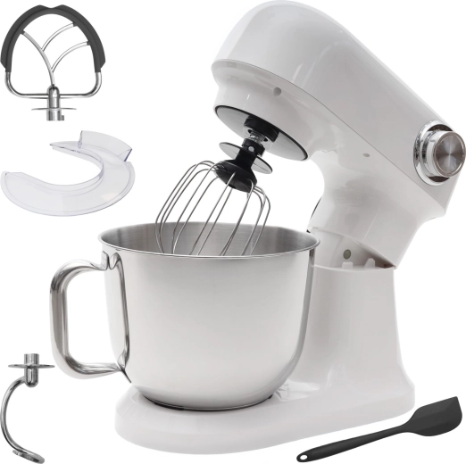 Kuchynský planetárny robot BAUERKRAFT s nerezovou misou 5 l, 1500 W, biely