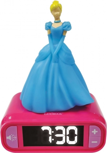Detský budík s 3D nočným svetlom DISNEY Princezná Popoluška