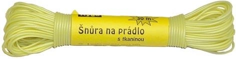 Šnúra na prádlo 30 m s plastovým poťahom – mix farieb