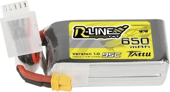 LiPo batéria Tattu R-Line 650 mAh 14,8 V 95C 4S s konektorom XT30
