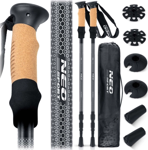 Trekingové palice Neo-Sport NS-380 s korkovou rukoväťou a antishock systémom