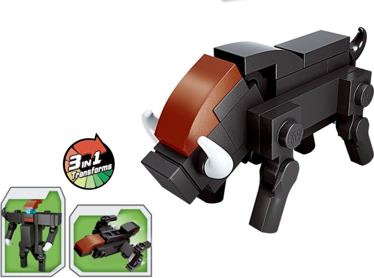 QMAN stavebnica 3v1 – diviak (27 dielikov)