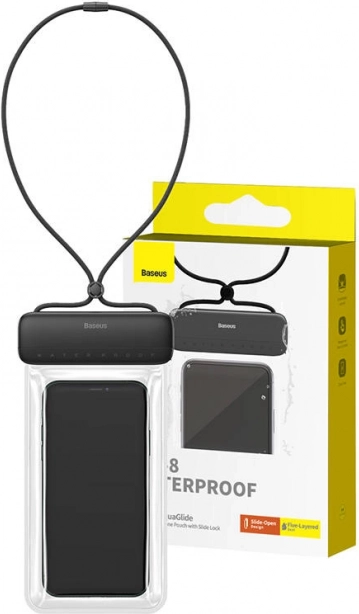 Vodeodolné puzdro na telefón Baseus AquaGlide čierne