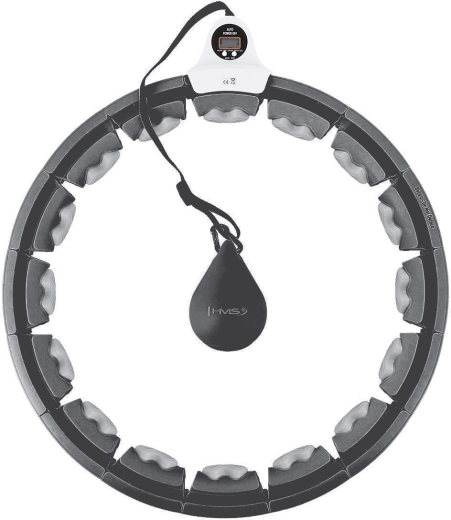 Masážny inteligentný hula hoop so závažím a počítadlom HMS