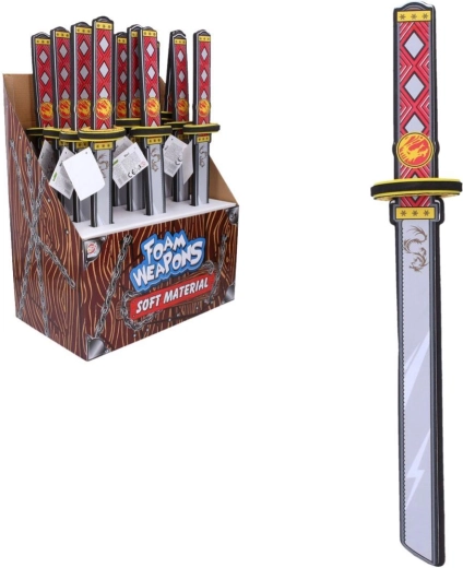 Mäkký penový meč katana s potlačou 53 cm