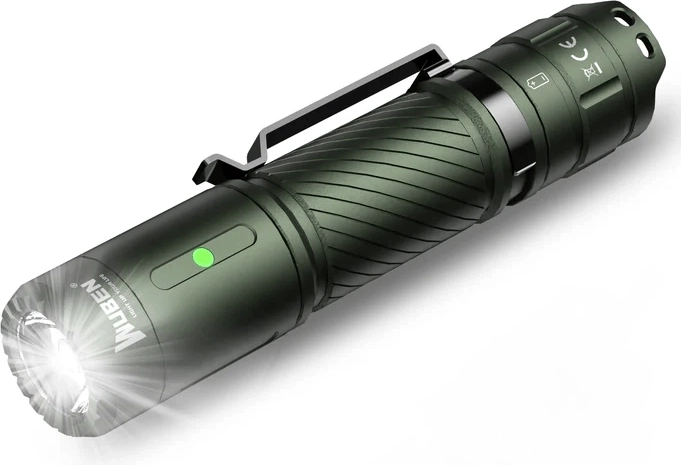 Vreckové svietidlo Wuben C3 Army Green 1200 lm, zelená
