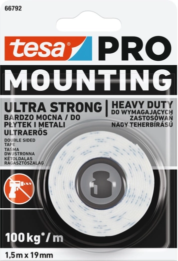 Montážna páska Ultra Strong 19 mm × 1,5 m Tesa
