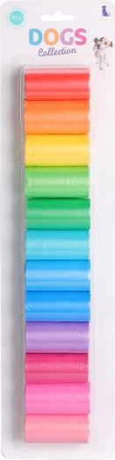Vrecká na psie exkrementy DOGS, PE, mix farieb, 240 ks