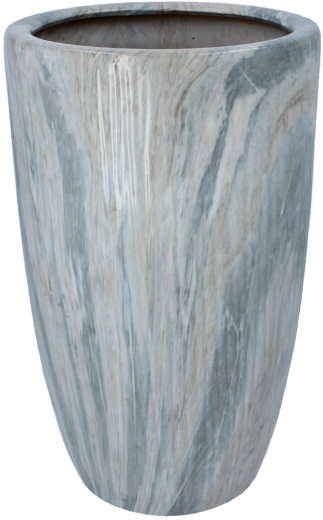 Keramický obal na kvetináč s mramorovým efektom 24 × 24 × 40 cm