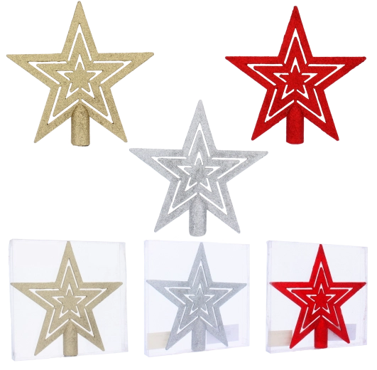 Hviezdicová špica na vianočný stromček 20 cm