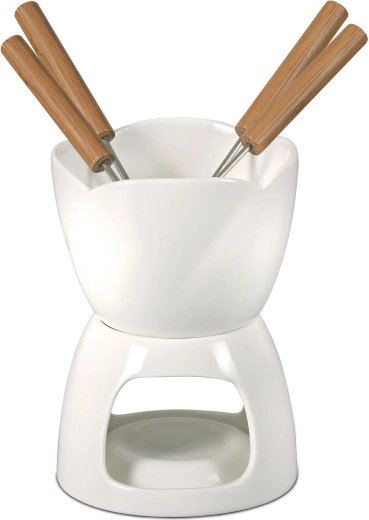 Keramická sada na čokoládové fondue Collezione Bianca, 6-dielna