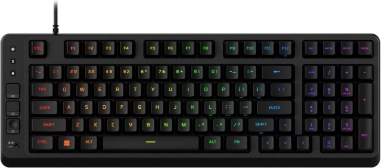 Herná klávesnica HyperX Eve 1800 s kompaktným rozložením 1800 a 10zónovým RGB