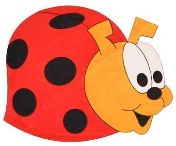 Stredná drevená dekorácia Lienka