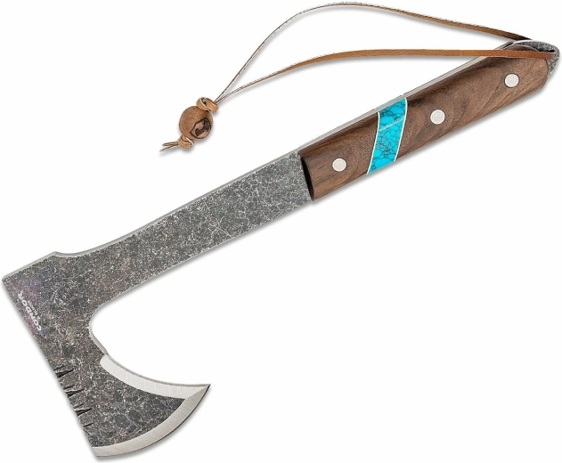 Sekera tomahawk Condor Blue River 529 g s orechovou rukoväťou a koženým puzdrom