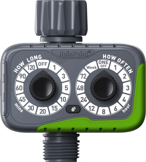 automatický hadicový časovač RainPoint na záhradné zavlažovanie