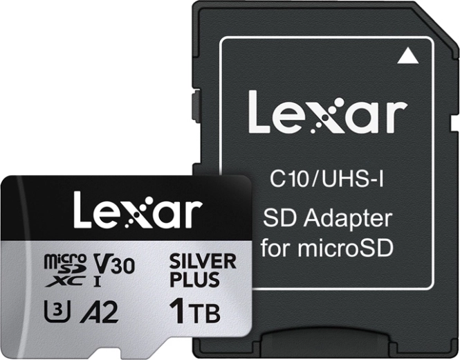 Lexar microSDXC 1 TB Silver Plus A2 U3 V30 (205/150 MB/s)