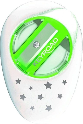 Strúhadlo a guma KEYROAD Cappy 2v1, zelené