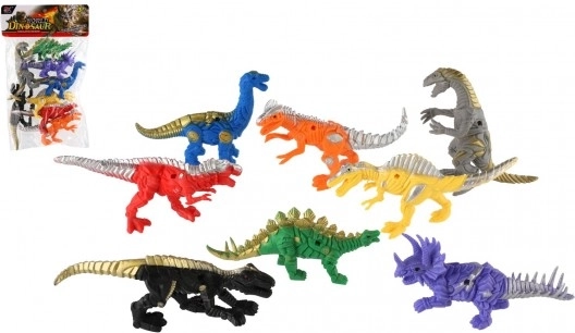 Sada plastových dinosaurov 8 ks 14–17 cm v sáčku