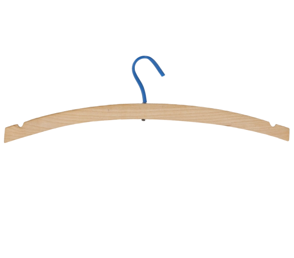 Drevené biele ramienko bez priečky s otočným háčikom