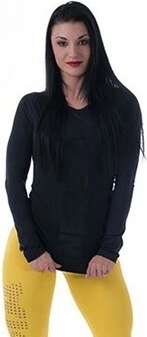 Dámske tričko NEBBIA Shirt 220 Black – čierne, veľkosť L
