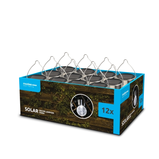 Modee dekoratívny solárny LED lampión do záhrady (12 ks)