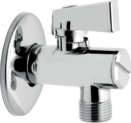 Rohový ventil s filtrom a kovovou pákou 1/2" x 3/8", chróm