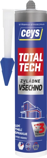 Univerzálne lepidlo a tmel 290 ml CEYS Total Tech strieborné