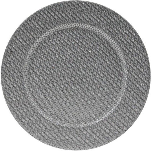 Plastový tanier 33 cm diamantovo strieborný