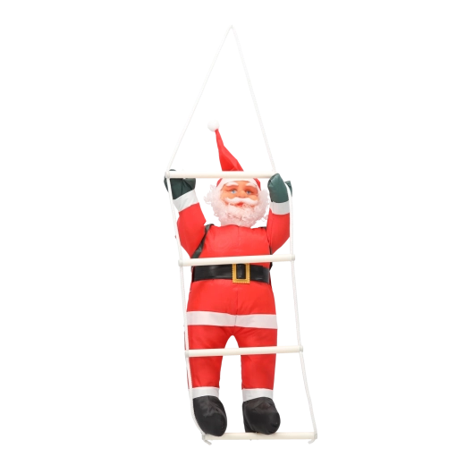Vianočná dekorácia Santa lezúci po rebríku 60 cm