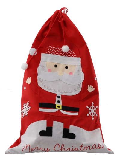 Vianočný darčekový vak s motívom Santa Clausa 60 × 90 cm