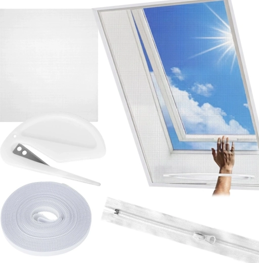 Biela strešná sieť proti hmyzu 140 × 120 cm Vilde