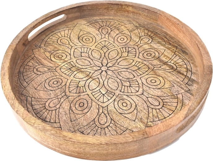 Podnos z mangového dreva MANDALA