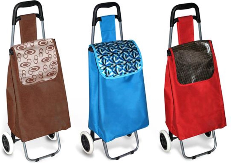 Nákupná taška na kolieskach 34 l s ergonomickou rukoväťou