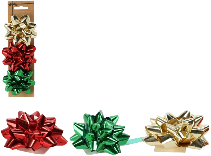 Sada darčekových maší 7,5 cm – červená, zlatá a zelená