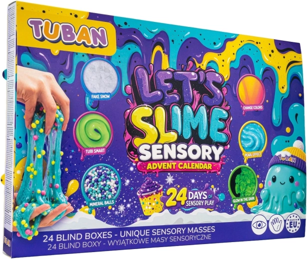 Adventný kalendár Let's Slime – 24 dní zmyslovej zábavy