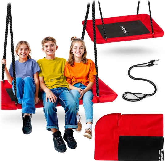 Obdĺžniková hojdačka hniezdo NEO-SPORT Swingo 110 × 70 cm