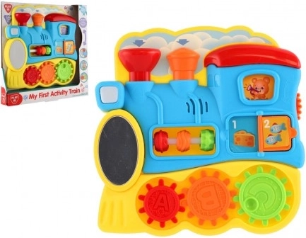 Edukačný vláčik s aktivitami pre najmenších so svetlom a zvukmi